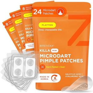 ZitSticka Killa Mini Pimple Patches for Face - World's Most Potent Pimple Patch with Fast-Acting Microdarts - Starts Working within 2 Hours for Deep, Early-Stage Zits - 24 Count