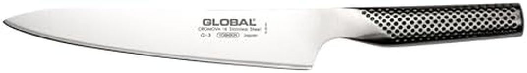 Global G-3 Carving Knife 21cm Blade, Sharp Japanese Carving Knife for Cutting Meat, Chicken, Roasts, Premium All Stainless Steel Meat Slicing Knife, Made in Japan