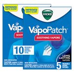 Vicks Vapopatch With Long Lasting Soothing Non-Medicated Vapors For Adults&Children Ages 6+,Two 5Ct Cartons