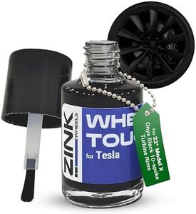 Premium Tesla Wheel Touch Up Paint for Model X 22-inch Onyx Black Turbine Rims - Color-matched Paint for DIY Curb Rash Repair - Made in USA