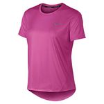 Nike Women's Miler Short Sleeve Running Top Active Fuchsia/Reflective Silver Size Medium