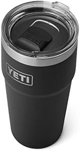 YETI Rambler 16 oz Stackable Pint, Vacuum Insulated, Stainless Steel with MagSlider Lid, Black