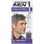 Just For Men Touch of Grey, Medium Brown Hair Dye, No Mix Comb-In Applicator For A Natural Salt & Pepper Look, Ammonia & Peroxide Free - T35