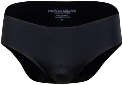 PEARL IZUMI Women's Transfer Minimal Liner Brief, Seamless & Minimal Coverage Cycling Underwear, Padded, Black, Medium