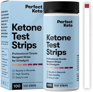 Perfect Keto Test Strips - Best for Testing Ketones in Urine on Low Carb Ketogenic Diet, Ketosis Home Urinalysis Tester Kit, 100 CT