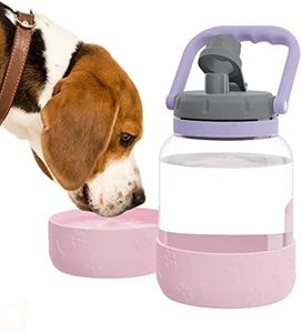 asobu Barkley Tritan Bottle 50 Ounce with a Detachable Silicone Dog Bowl (Pink)