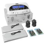 veicomtech Dual Ionic Foot Bath Detox Machine, Professional Foot Detox Machine, Ionic Ion Detox Foot Bath Spa Cleanse Detoxification Machine with 2 Waist Belts, 2 Arrays, 10 Liners (Black)