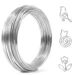 Redamancy 18 Gauge 1mm Aluminum Craft Wire,30m/98.4ft Jewellery Wire, Bendable Metal Wire, Craft Wire for Jewelry Making, Floral Making, DIY Crafts, Gardening Sculpting