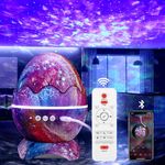 Projector Galaxy Light with Bluetooth Speaker, 8 White Noise Aurora Projector Various Light Effects Dinosaur Egg Lights for Bedroom Decor Starry Sky Night Light Projector for Kids Party Gift