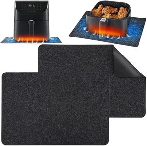 FUYGRCJ 2pcs Heat Resistant Mat for Air Fryer, Heat Resistant Pad Kitchen Counter Mat, Heat Resistant Countertop Protector, Non-Slip Coffee Maker Mat for Air Fryer Coffee Maker Blender Toaster