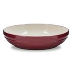 Barbary & Oak B0867012RED Foundry 4 Piece Pasta Bowls Set, Ceramic Stoneware, Bordeaux Red