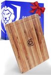 Dalstrong Teak Wood Cutting Board - 22" x 15" Large Size - Tight Wood Grain - - Laser-Engraved Measurements & Juice Groove - Kitchen Chopping Board - Serving - Large Cutting Boards - Gift Packaging