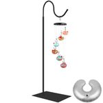 RGJ Hummingbird Feeder Stand, Adjustable 20-63 Inch Shepherds Hook for Outdoor Indoor, Bird Feeder Pole with Base & Water Weight Bag for Wind Chimes, Hanging Plants(Hummingbird Feeders Not Include)