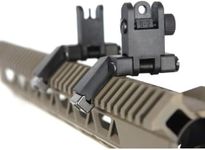Flip Up Sights Low Profile Design Rapid Transition Front and Rear flip up Sights (Black 45 Degree flip up Sight)