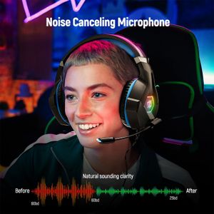 Stereo Gaming Headset with RGB Lighting and Microphone