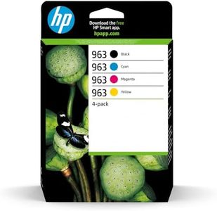 HP 963 6ZC70AE, Negro, Cian, Magenta y Amarillo, Cartuchos de Tinta Originales, Pack de 4, Para impresoras HP OfficeJet Pro Serie 9000 All-in-One