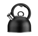 Cuisinart Tea Kettle, Matte Black Steam & Soothe Stainless Steel Stovetop 2 Qt whistling Tea Kettle Tea Pot , Hot water Teapot / Teakettle