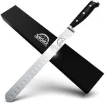 SPITJACK Brisket Knife for Meat Carving and Smoked Meat and Turkey Slicing - Stainless Steel, Granton Edge, 11 Inch Blade, BBQ Competition Chef Series