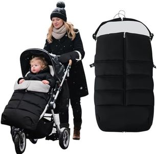 KAKIBLIN Baby Stroller Bunting Bag, Baby Footmuff for Stroller, Universal Buntting Bag Compatible with Most Strollers,Waterproof, Winter Oudtoor Walking Warmth for Newborn to Toddler(105x46cm)