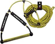 Airhead Trick Handle Wakeboard Rope, 4 Sections, 75-Feet, Yellow