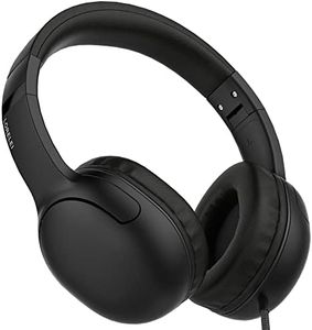LORELEI E5 Wired Headphones for Kids Foldable & 3.5mm Jack Tangle Free Nylon Wire Stereo On Ear Headsets for Kids/Children/School/Tablet/Ipad/Kiddle/Plane (Black)