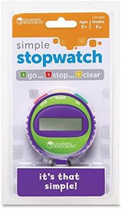 Learning Resources Simple 3 Button Stopwatch, Indoor Gym Class, Timed Math Exercises, Elapsed Time Tracking, Ages 5+