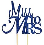 All About Details Blue Miss To Mrs Cake Topper