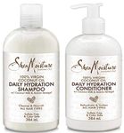 100% Virgin Coconut Oil Daily Hydration Shampoo and Conditioner 13oz BUNDLE by Shea Moisture