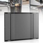 Premium Adjustable RV Entry Screen Door Grille, Adjusts from 22"- 31.5", Aluminum Alloy Protector Guard for RV, Camper- Black