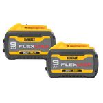 DEWALT DCB609-2 20V/60V Max Flexvolt 9.0Ah Battery, 2 Pack