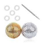 ACi Acupressure Bio-Magnetic Balls with Jimmy (Steel) and 5 Sujok Finger Ring, Set of 2