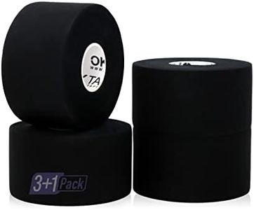 OK TAPE Athletic Sports Tape（4 Packs) - 45ft Per Roll Very Strong Tape for Athlete & Sport Trainers & First Aid Injury Wrap, Perfect for Fingers Ankles Wrist on Bat, Hockey Stick - Black