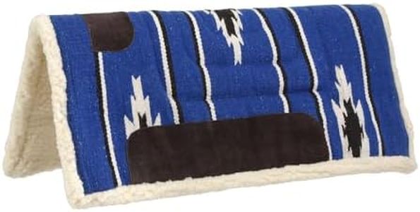 Tough 1 Tough-1 Pony Square Saddle Pad, Royal/Black/Cream