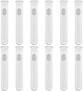 PYREX 9800-25, 25X150mm Glass Test Tube with Beaded Rim and White Marking Spot, 55ml (Pack of 12)