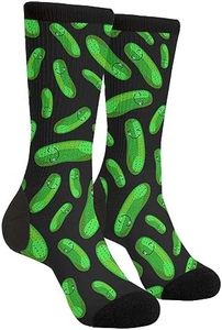 Sigouyinei Funny Casual Funny Funky Novelty Socks For Men Women, Cute Cucumber Vegetable Green Cucumbers Pickle Pickles, 1