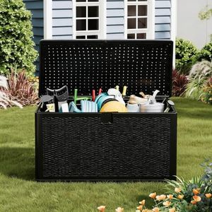 IDEALHOUSE 150 Gallon Waterproof Resin Deck Box, Large Resin Storage Bench
