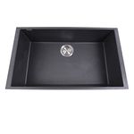 Nantucket Sinks PR3018-BL Single Bowl Undermount Granite Composite, Large, Black