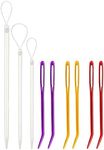 KINBOM 9pcs Sewing Needles, Colorful Aluminium Large-Eye Bent Tip Tapestry Needle Wool Knitting Needle Yarn Threader Eye Blunt Darning Needles for Hand Sewing Work Craft Embroidery (Colors Random)