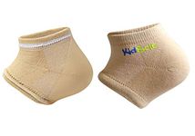 KidSole Gel Heel Strap for Kids with Heel Sensitivity from Severs Disease, Plantar Fasciitis. (Black) (Kids Size 1-6, Nude)