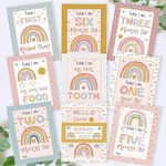 Ultimate Rainbow Baby Milestone Memory Cards - Unisex Set - Cherished Keepsake Moments for Newborns - Baby Girl Baby Gift Ideas