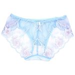 ZooChest Women's Cotton Knickers Ladies Hipsters Panties for Women Sexy Underwear Lingerie Full Coverage Bikini Briefs Cute Soft Breathable Stretch Seamless High Leg Sexy Cotton Panty Blue M