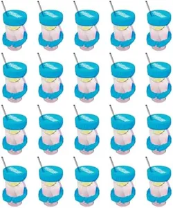 Nightcap The Original Drink Cover Scrunchie, 20 Pack – As Seen On Shark Tank And TikTok - Reusable - Wear On Wrist Or In Hair, Prevent Drink Spiking - Sanitary Pocket Keeps Cover Clean – Blue