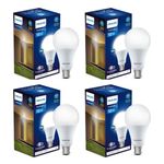 Philips Stellar Bright 12-Watt LED Bulb B22 Base (Crystal White, Pack of 4)