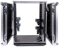 Durable Rack With Wheels 14u Dj Amplifier Case With 18-inch Standard Depth Electronics Equipment Safe Travel Case Designed For Touring Four Chrome Plated Spring Loaded Retractable Handles- TBH14UADW