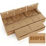 SHUESS 800 Pcs 8.9x5.2cm Blank Business Cards - 280gsm Kraft Paper Business Card - Brown Message Card for DIY, Note, Gift Tags, Rounded Corner