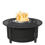 Solo Stove Fire Pit Surround Tabletop, Small | Elevation for Ranger and Bonfire Wood burning Outdoor Fire Pit, Powder-Coated Steel/UV-Resistant Outdoor Fabric, Dimensions (HxDia): 51 x 107 cm, Black