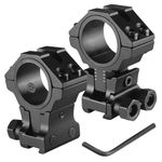 BILLION DUO Tactical 30mm /25.4mm 1" Scope Rings, Adjustable Profile Scope Ring Flashlight Mount for 20mm or 11mm Picatinny/Weaver Rail (2PCS_11mm)