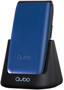 Qubo Flip Phone for Seniors GSM Mobile Phone for Seniors, Display 2.4 Inch, High Volume, SOS Function, Support Dual SIM, Quick Call, FM Radio, Flashlight, Charging Station, Blue