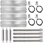 Grill Replacement Parts for Charbroil 463241113 463449914 4 Burner Gas Grill, Stainless Steel Heat Plate Shields, Crossover Tubes, Igniters and Grill Burner Parts for Charbroil 463449914