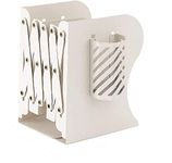 Volo Expandable Bookcase Desktop Bookend/Book Stand/Book Holder/Book Organizer, Office Book Organizer Box Book Stand, Book Organiser, File Holders Organizer (Color:Off White/Cream)